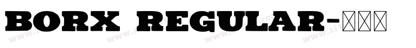 BORX Regular字体转换